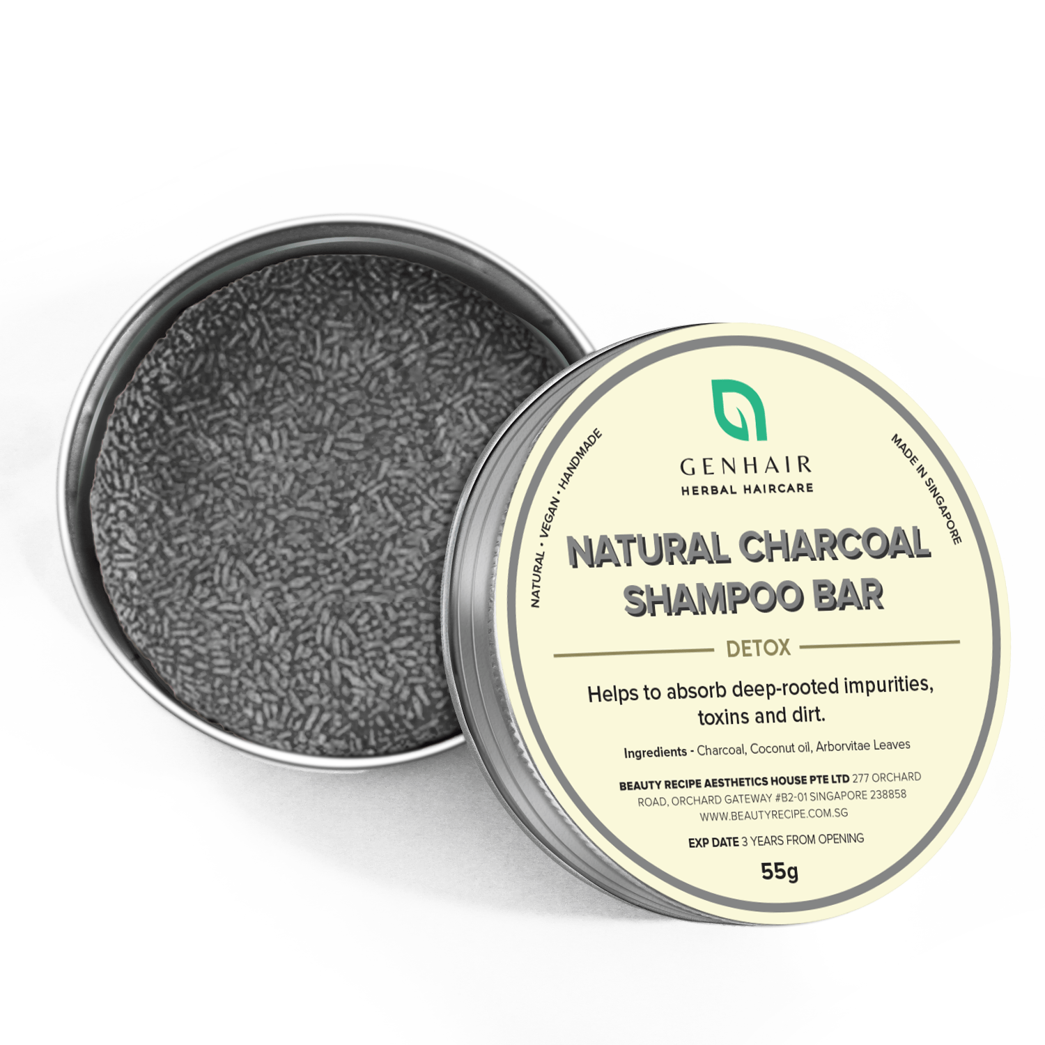 Natural Organic Charcoal Shampoo Bar